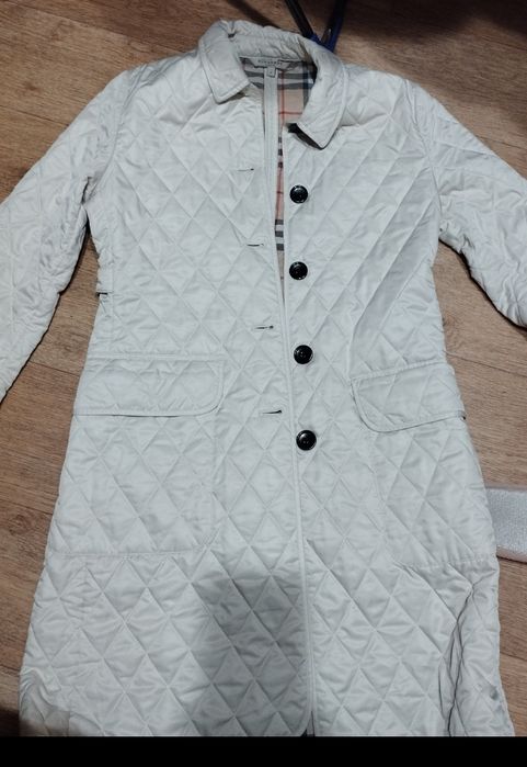 Стеганное пальто бербери S