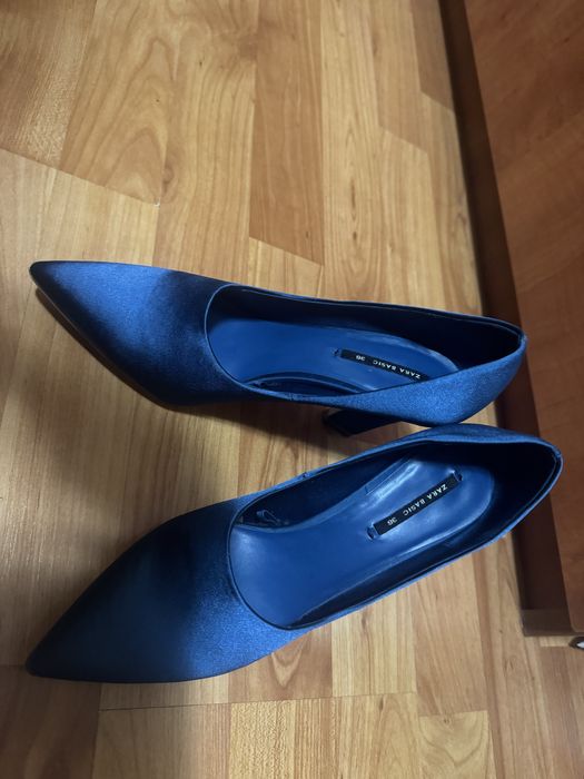 Vand Pantofi Zara ocazie - culoare verde albastrui