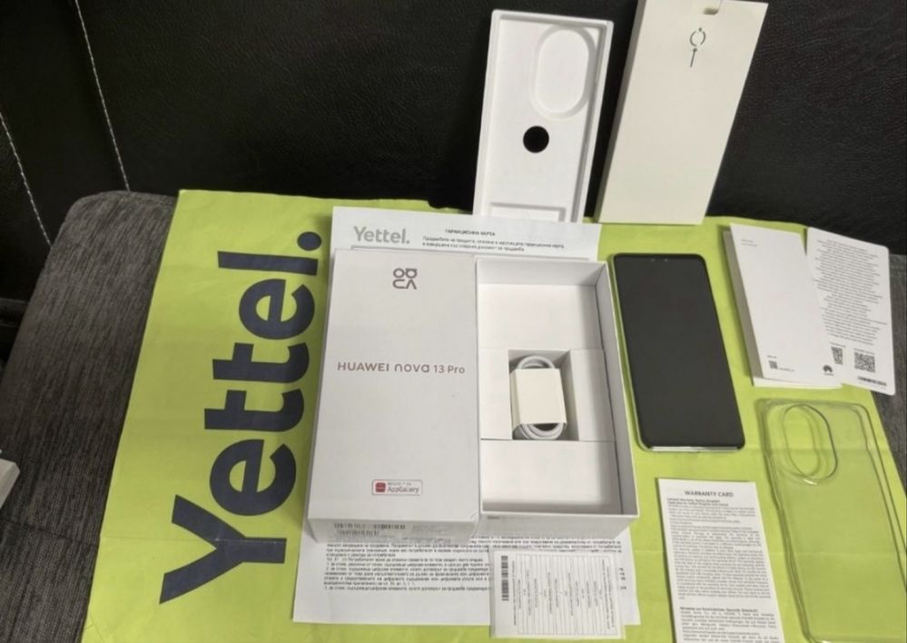 ЧИСТО НОВ 512GB Huawei Nova 13 Pro Гаранция Yettel 3г. 2028 Green