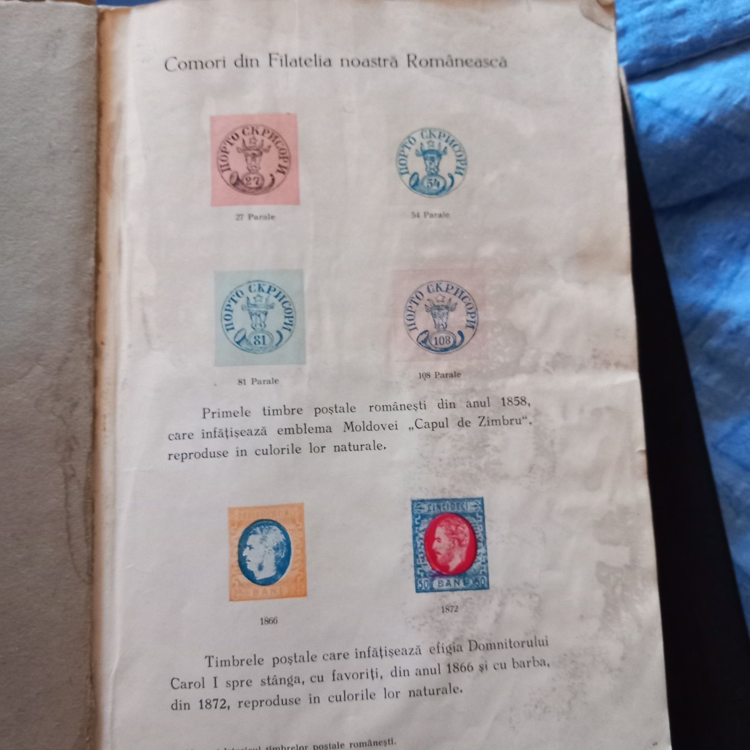 Istoricul timbrelor poștale românești 1858 -1938 374 pagini