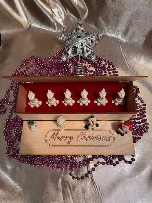 Decoratiuni 3D Print Mos Craciun Pictate Manual Olaf Far Handmade