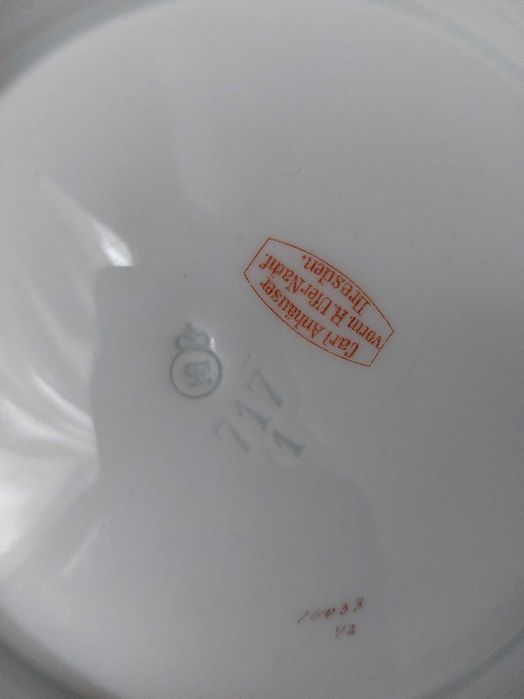 Set antic Dresden 3 piese nefolosit