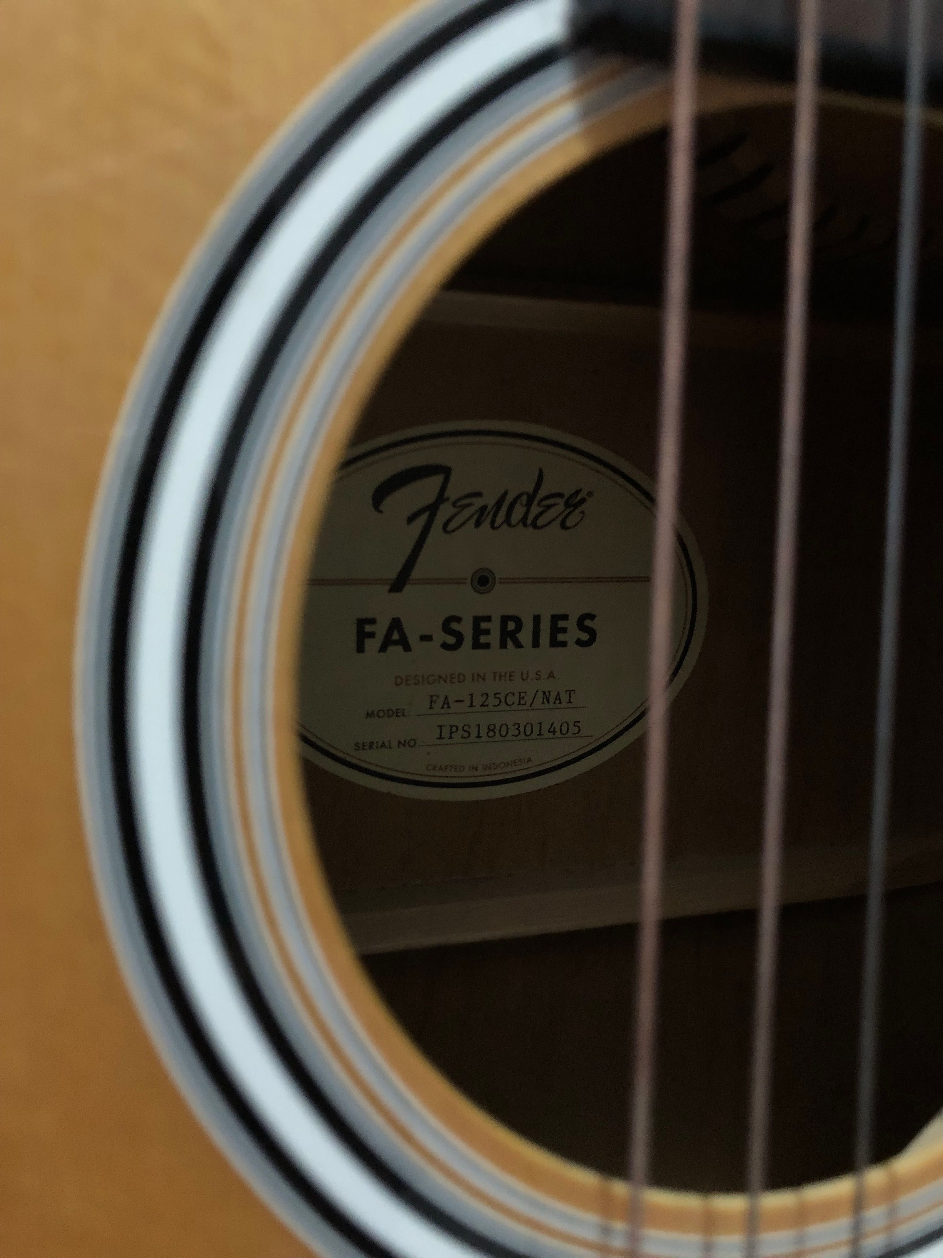 Акустическая гитара fender fa-125ce/nat