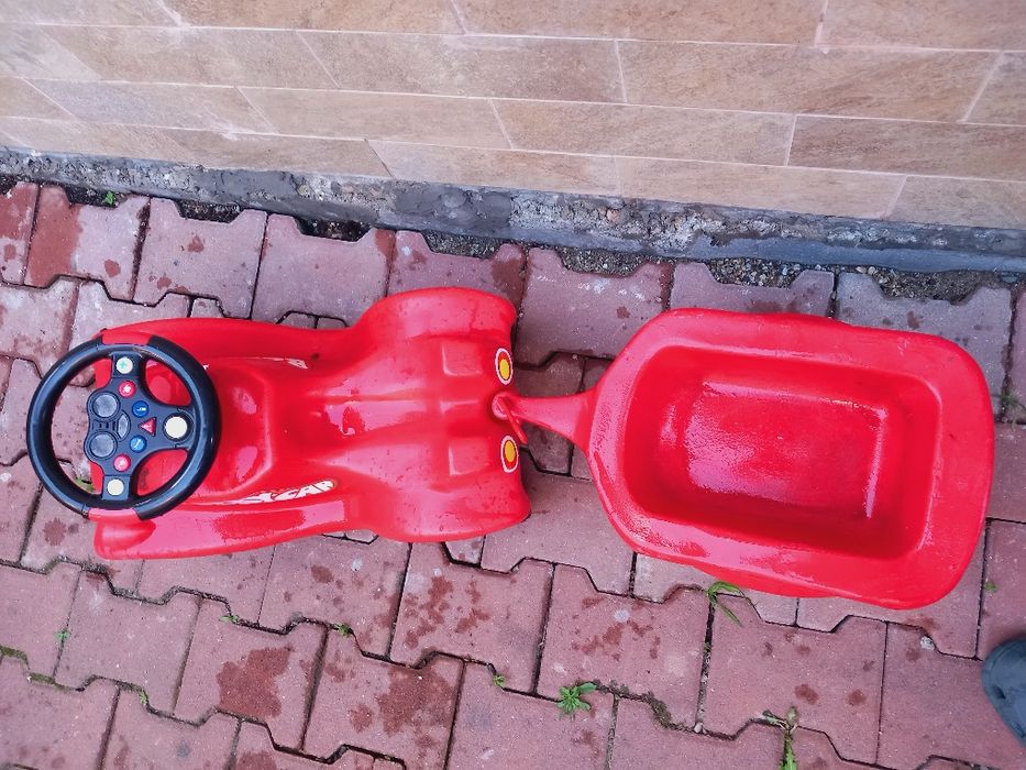 Vand jucarie pentru copii masinuta cu remorca