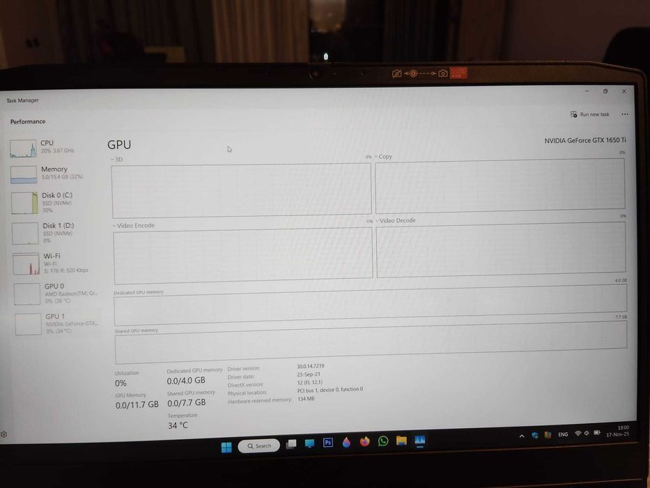 Laptop Gaming Lenovo IdeaPad 3 15ARH05 cu procesor AMD Ryzen 5 4600H