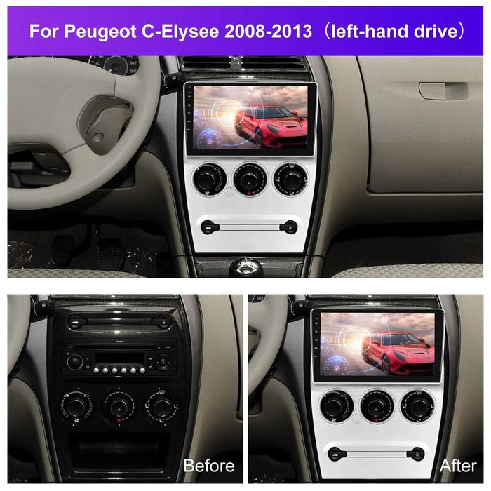NAVIGATIE Android 14 Citroen C-Elysee 2008 - 13 1/8 Gb CarPlay +CAMERA
