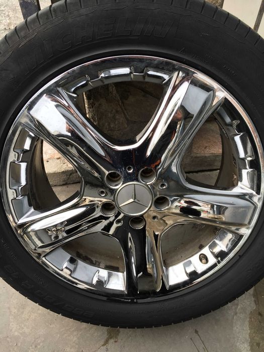 Оригинални Джанти 19" хром никел покритие цола с гуми за Мерцедес 5 x