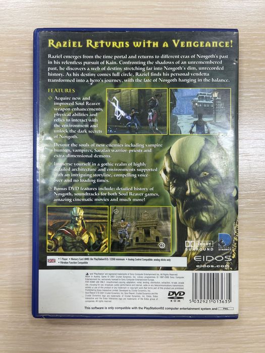 Soul Reaver 2 – PlayStation 2 (оригинална игра)