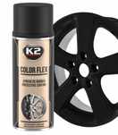 Спрей боя"K2 Color Flex" защитно гумено покритие 400 мл.- Черен Мат.