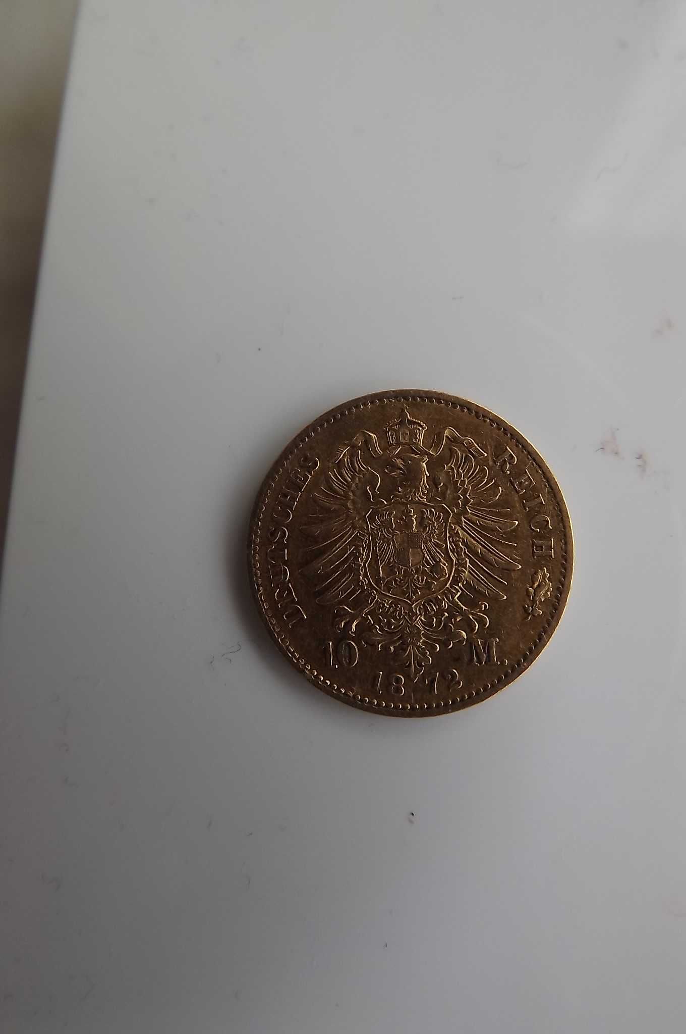 Златна монета 10 марки  1872 г