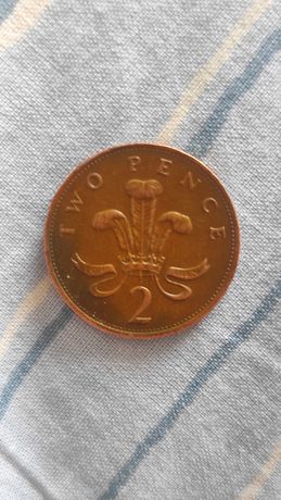 Monedă two pence Elizabeth II 1987