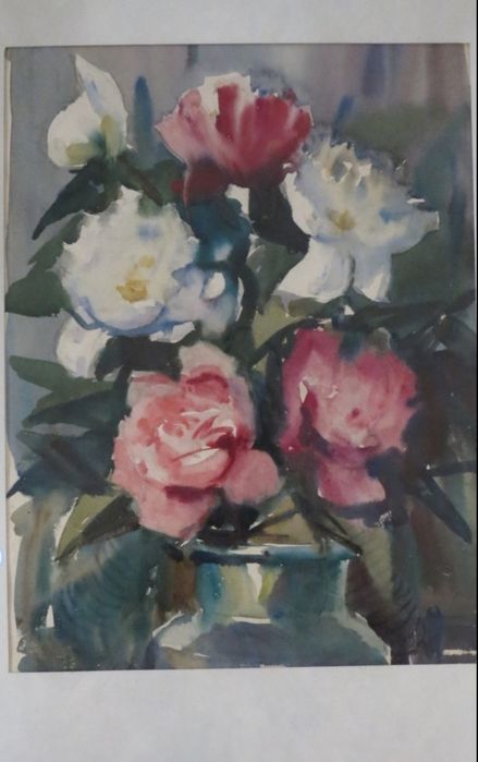 Tablou original Constantin Găvenea – „Buchet de flori” – acuarelă