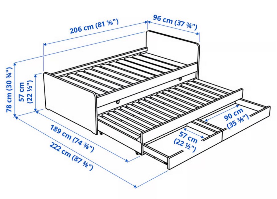 Pat ikea pal alb
