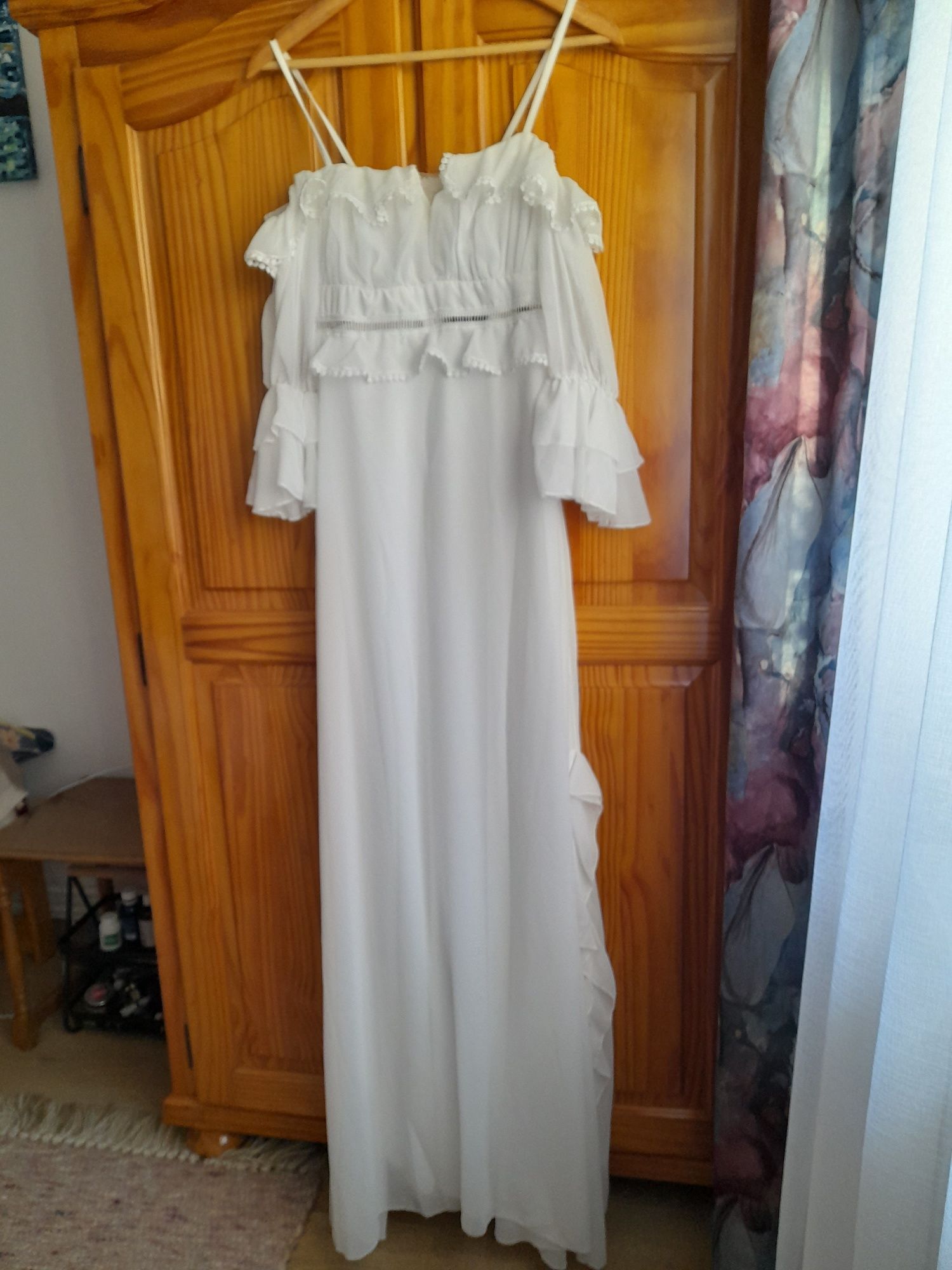 Rochie alba de mireasa sau ocazie marime S
