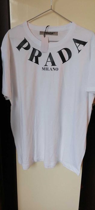 PRADA , Мъжка тениска Прада , бяла тениска Prada  S M L XL 2XL 3XL