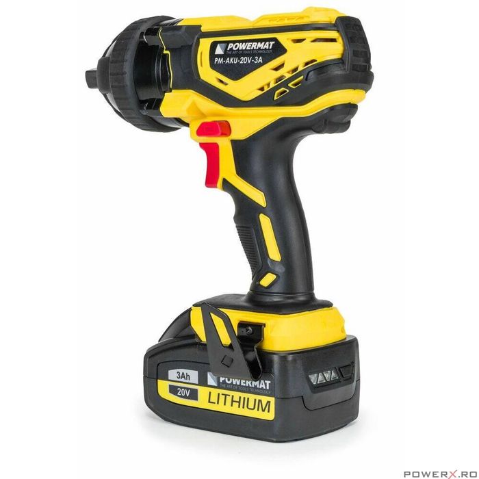 Pistol de impact, 450 Nm, acumulator 20V 3Ah, Powermat