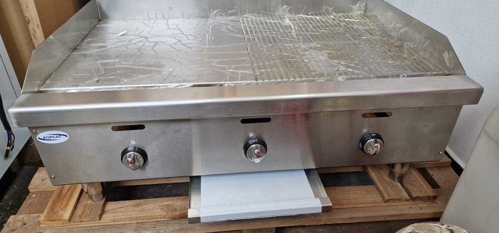 Plita profesionala gaz neted+striat 3 zone 90cm TRANSPORT GRATUIT