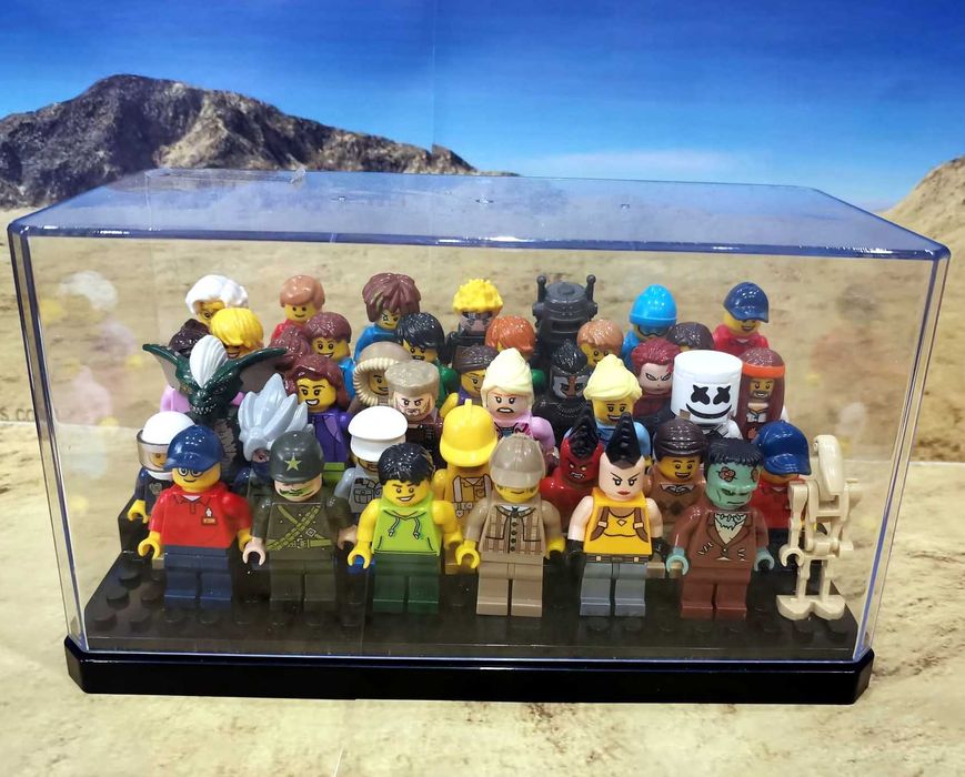 Cutie depozitare / prezentare colectie de Minifigurine Lego: negru/gri