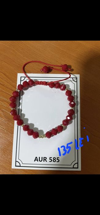 Bratari snur cu bilute aur 14k,pret