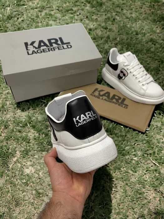 Adidasi Karl Lagerfeld Negru-Alb / Calitate Premium