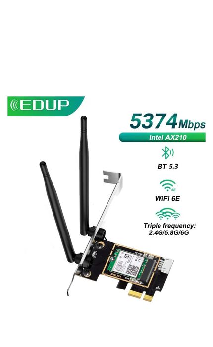 PCI-E адаптер для компьютера Wi-Fi 6E AX210 Bluetooth 5.3