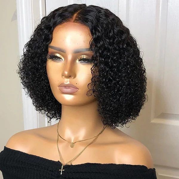 Natural hair Jerry Curly Lace Front Wig