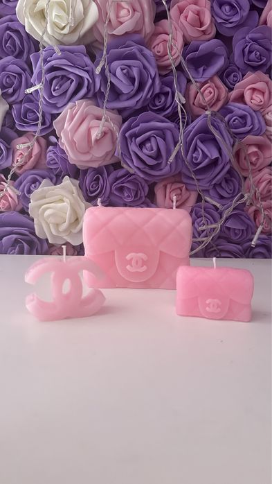 Ръчно изработени свещи Chanel, мече, алпака и др.