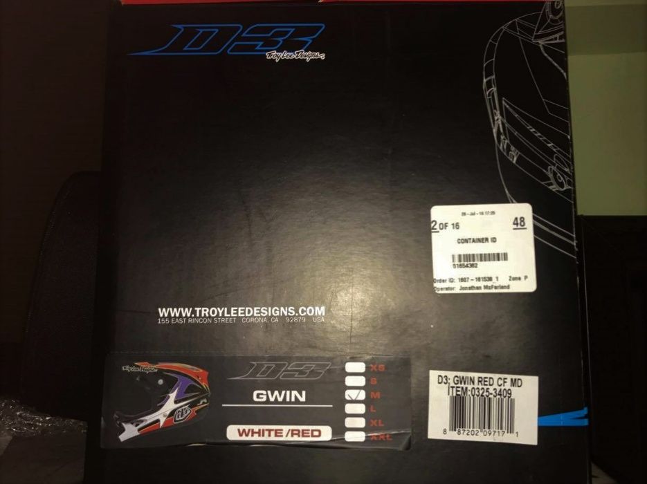 Каска TLD DH Troy Lee Designs D3 Carbon - Aaron Gwin