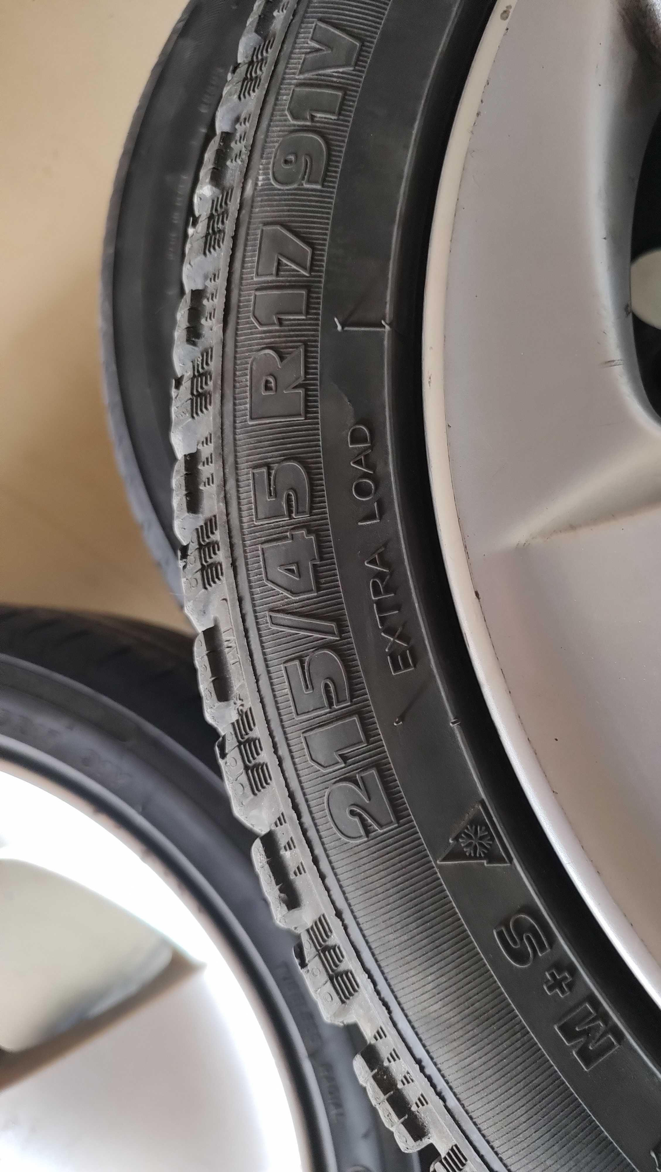 Джанти с гуми 17” цола 215/45/R17 Toyota Verso 17X7J50 Kormoran Dayton