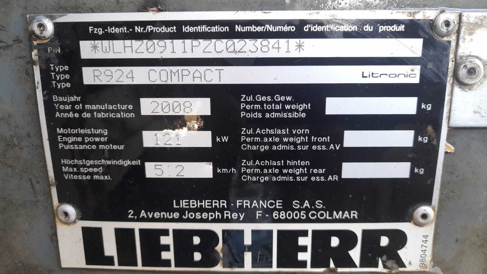Vand excavator Liebherr R924 COMPACT ( FIRMA)