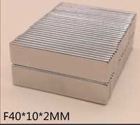 Неодимовый магнит прямоугольный 40х10х2мм
