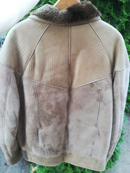 Geaca piele bărbați Sherling cu blana