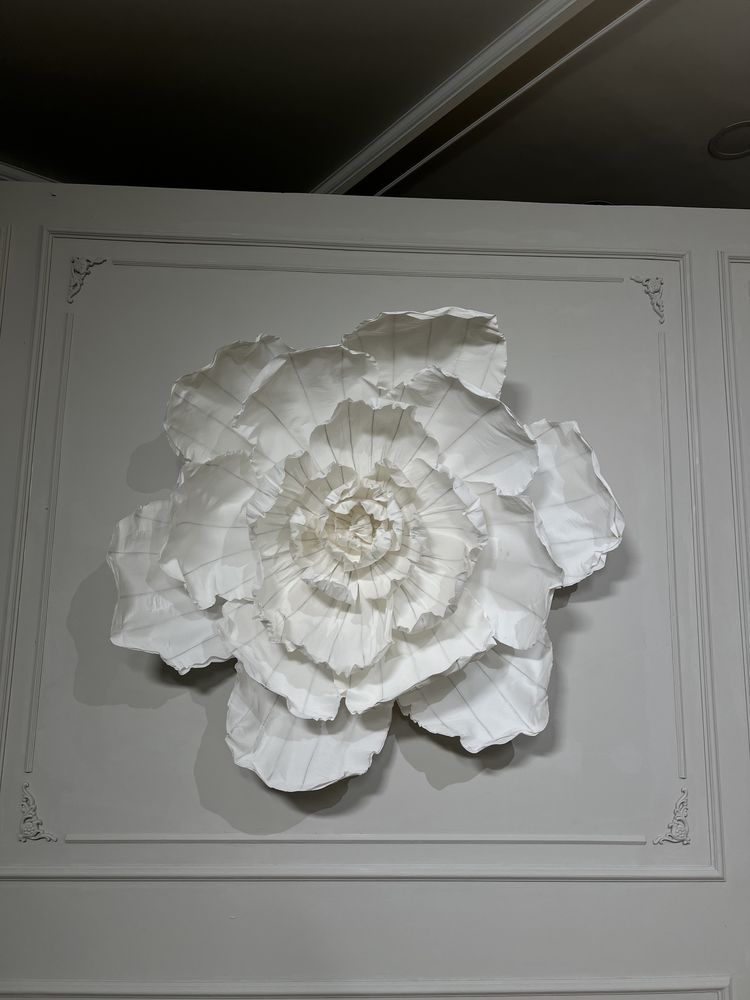 Большой белый цветок, интерьерный, свадебный декор