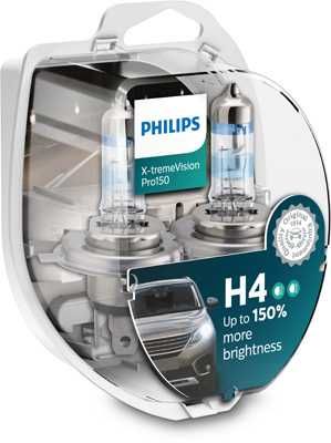 Крушки Н4 Филипс +150% Philips +150% X-tremeVision Pro150