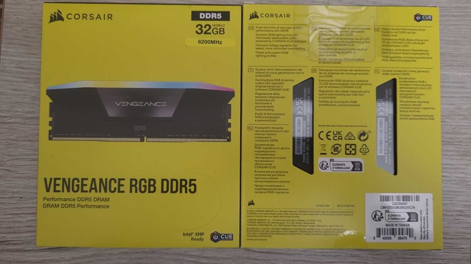 Memorie RAM Corsair Vengeance RGB 32GB DDR5 6200MHz CL36 Dual  -NOI