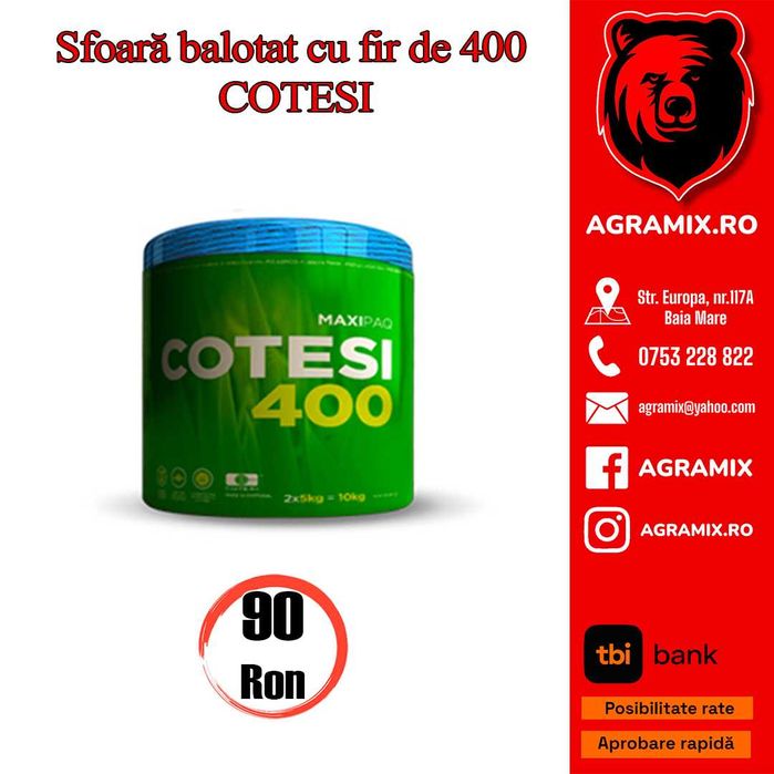 Sfoara balotat Cotesi, John Deere, Agramix noi