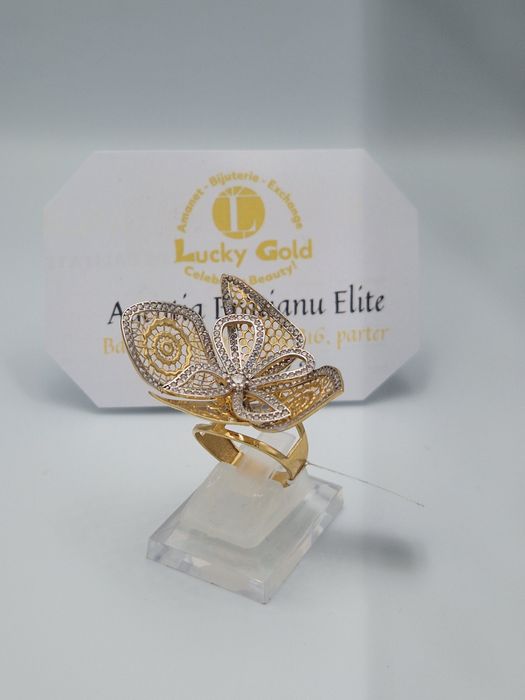 Inel 14 k 8,27 gr mărimea 17 cod 11710