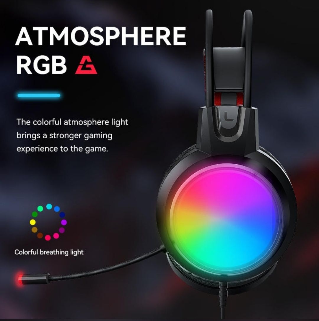 Игровая гарнитура RGB подсветкойЦена 15
