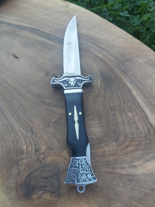 Сгъваем джобен нож Columbia pocket knife с дръжка от дърво,бивол МС123