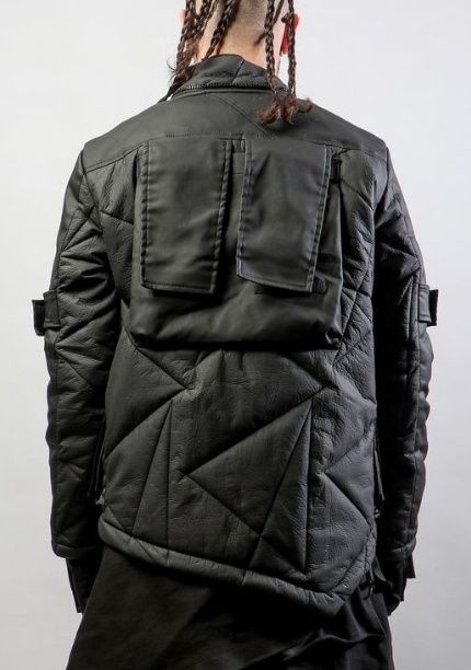 Geaca Warrior Dark, plină de detalii/ NU vagabond,reflectss,rick owens