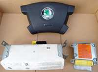 Skoda Fabia 1, airbag volan, kit airbag-uri volan pasager si ECU.