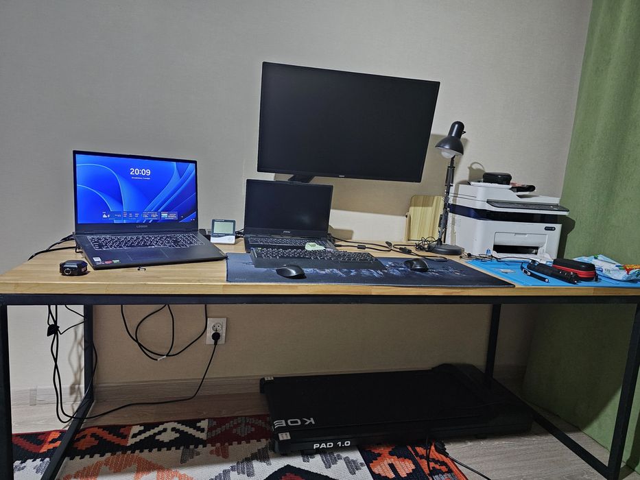 Стол из чистого дерева 200см×80см×75,5см