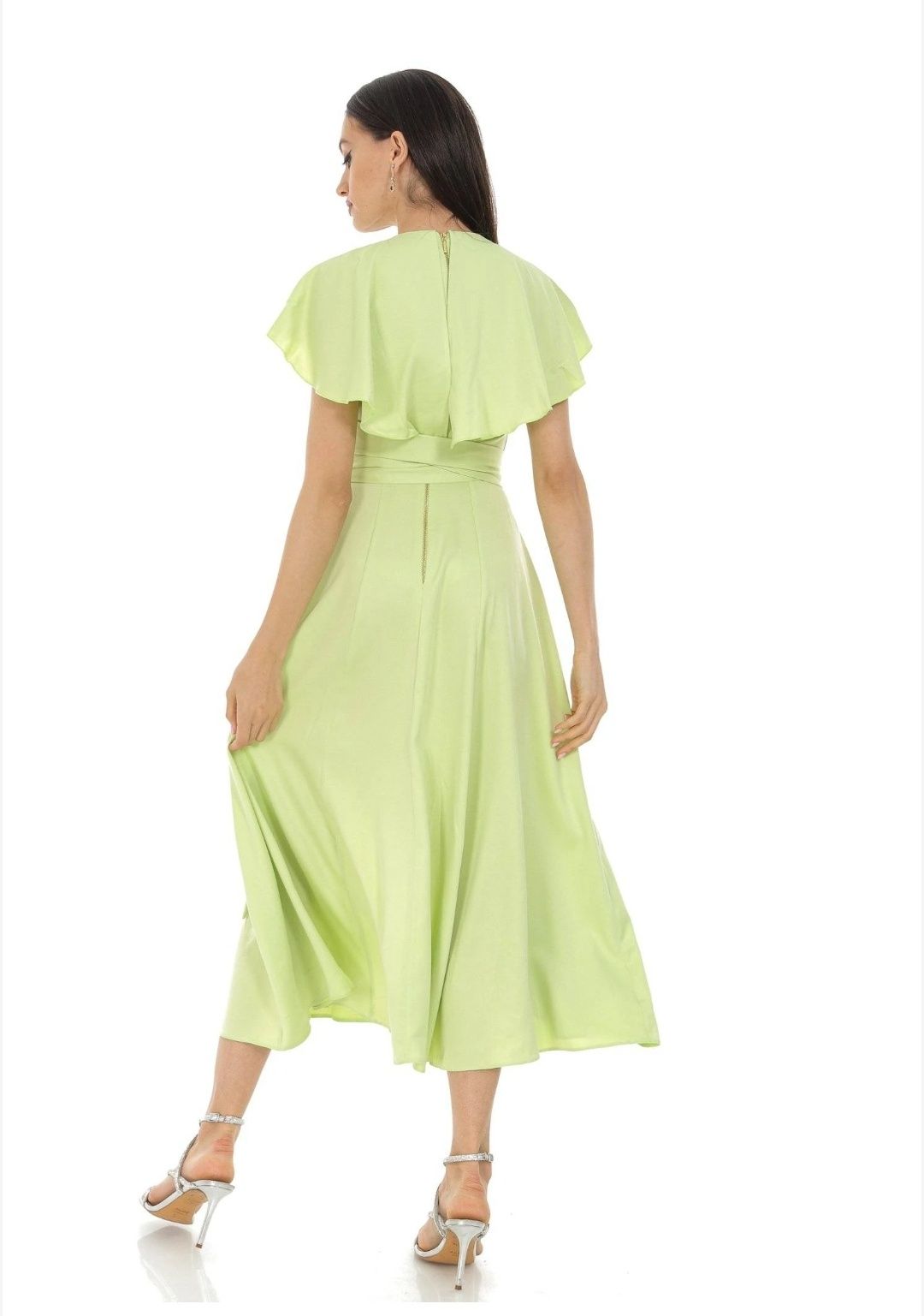 Рокля Closet London лайм ризида 50 52 54 EU 3хл 4хл гръдна: 120-132 см