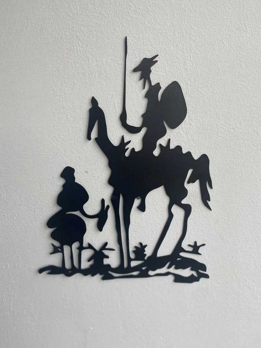 "Дон Кихот и Санчо Панса " на Пикасо - метално стенно пано