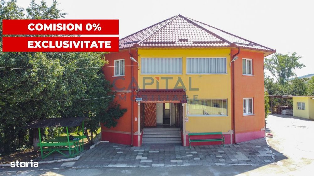 Cladire de birouri+teren intravilan, 10.000 mp, Imprejmuit+ drum priva