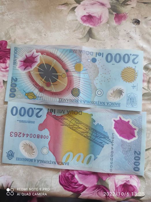 Vând bancnote 2000 lei cu eclipsă