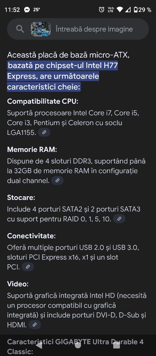 Kit Intel I5 3550-Gigabyte 1155-8gb DDR3 DDR3