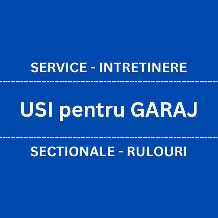 Service si intretinere pentru usi de garaj sectionale si rulouri