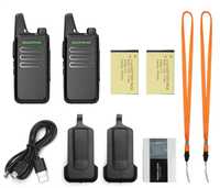 Statie emisie / walkie talkie Baofeng BF-T20 cu casti, baterie 1500mAh