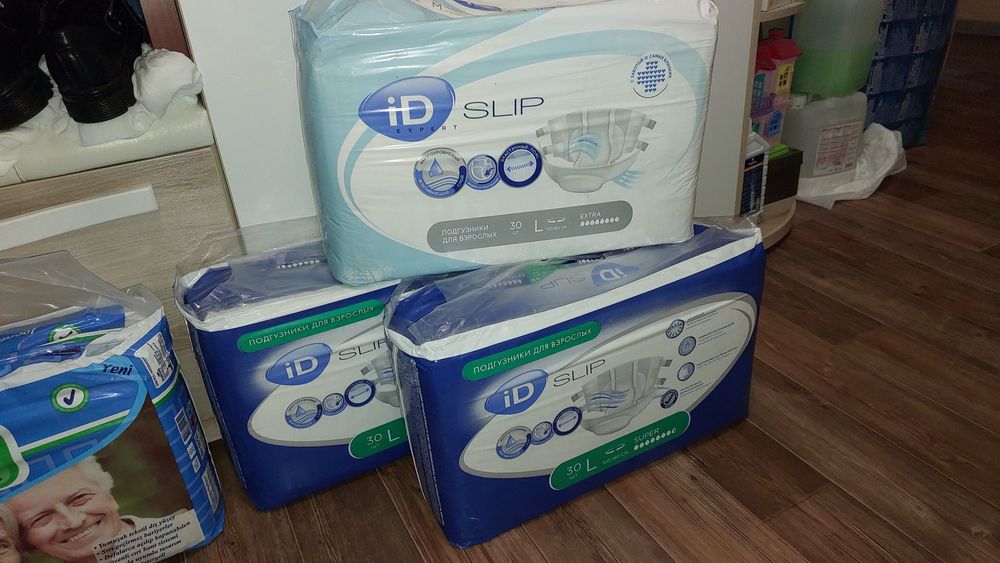 Подгузники для взрослых ID slip размер L  обхват 100 -150